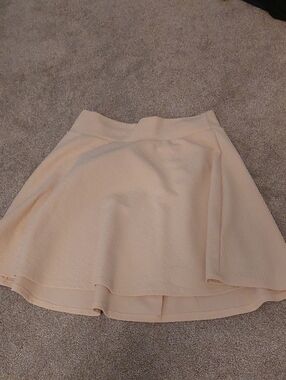 Charlotte Russe Light Peach Circle Skater Skirt